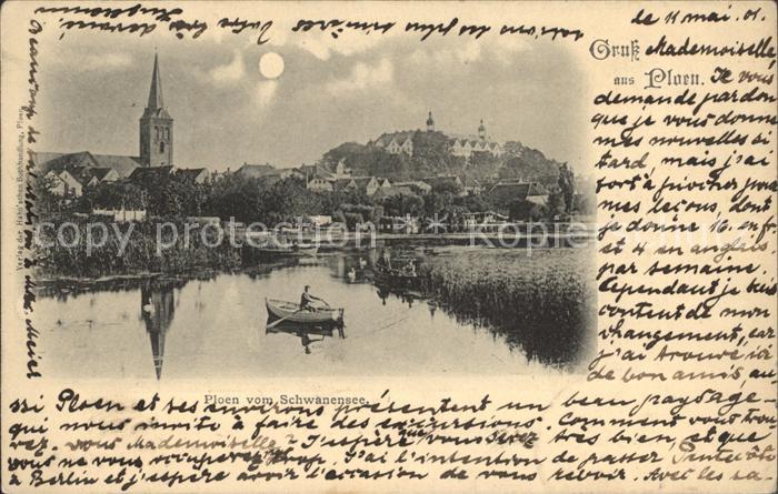 Ploen See Schwanensee Mondschein