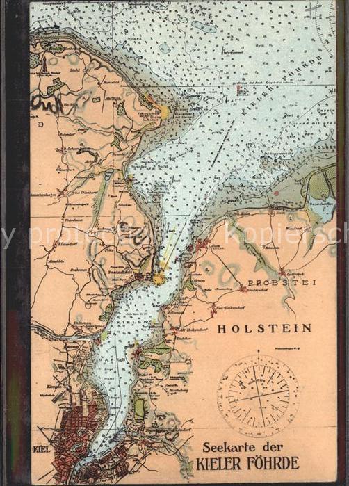 KIEL  CITY Seekarte Kieler Foehrde