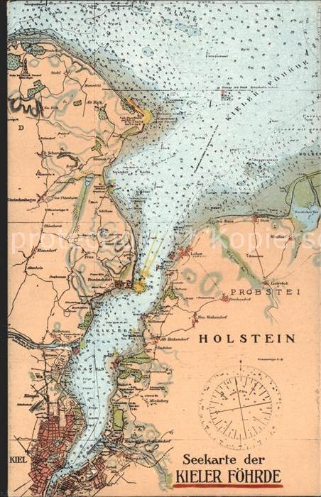 KIEL  CITY Seekarte Kieler Foehrde