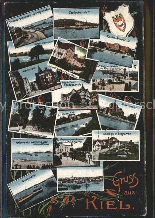 KIEL  CITY Marine- Akademie Stadttheater Marktplatz