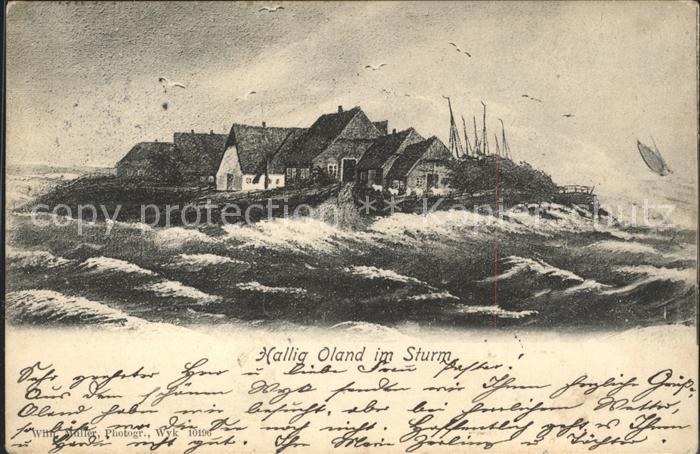 Hallig Oland Im Sturm