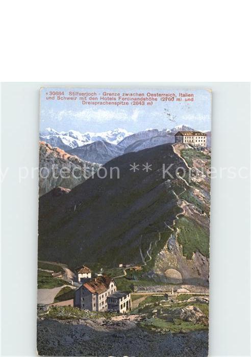 Stilfserjoch Passo dello Stelvio Hotels Ferndinandshöhe