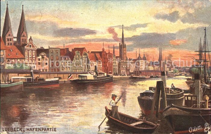 LueBECK  CITY Hafenpartie Verlag-Tucks-Oilette-Nr. 175 B