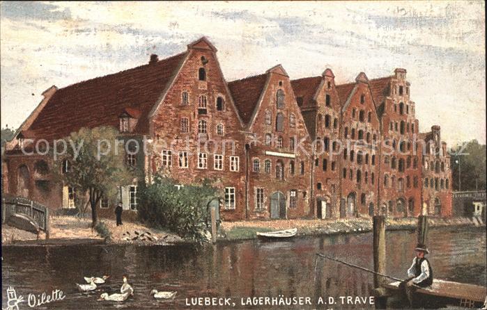 LueBECK  CITY Lagerhaeuser an der Trave Verlag-Tucks-Oilette-Nr. 175 B