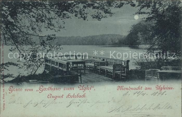 Uglei See Gasthaus zum Uglei Mondnacht