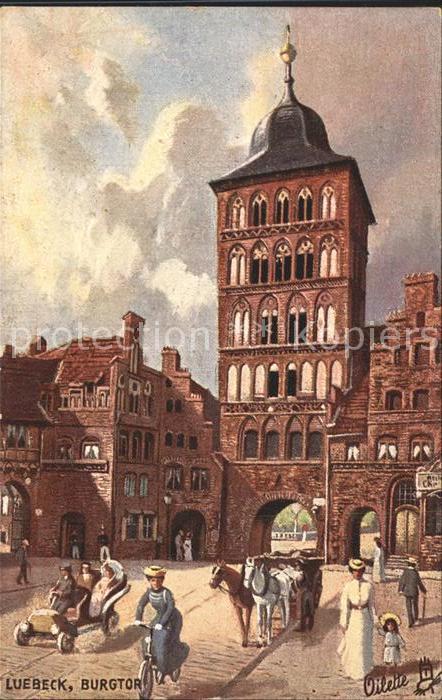 LueBECK  CITY Burgtor Verlag-Tucks-Oilette-Nr. 175 B