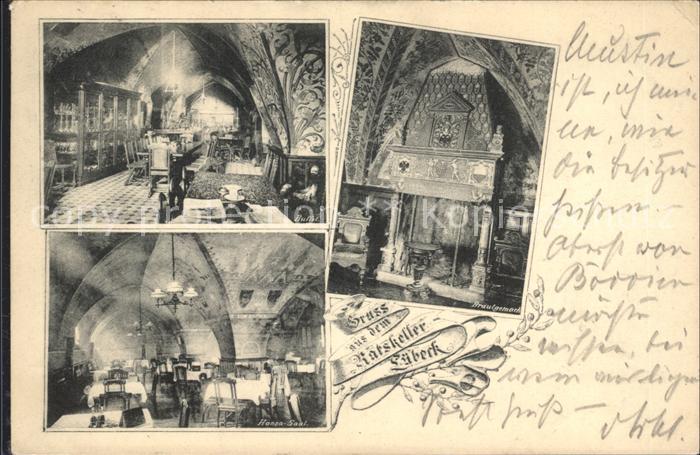 LueBECK  CITY Ratskeller Hansa-Saal Buffet Brautgemach