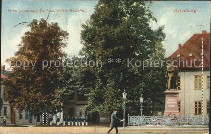 Ratzeburg Schleswig-Holstein Hauptwache Denkmal Kaiser Wilhelm I.