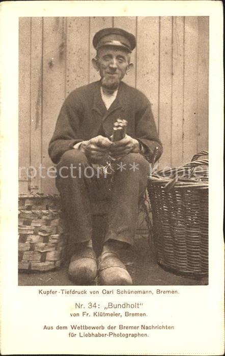 BREMEN  CITY Bundholt Kupfer Tiefdruck von Carl Schpuenemann