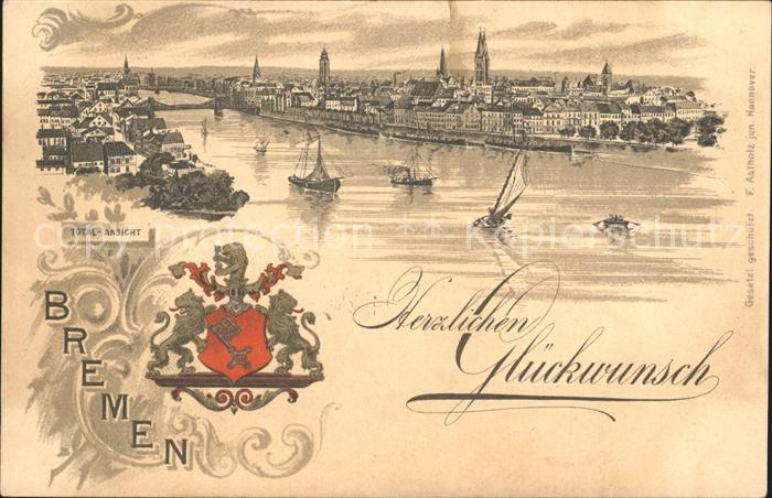 BREMEN  CITY Hafen Segelboot