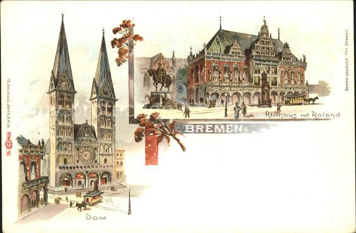 BREMEN  CITY Rathaus Roland Dom
