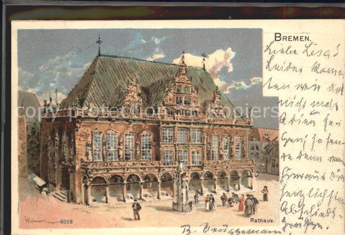 BREMEN  CITY Rathaus Kuenstlerkarte