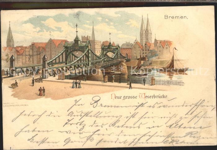 BREMEN  CITY Neue grosse Weserbruecke
