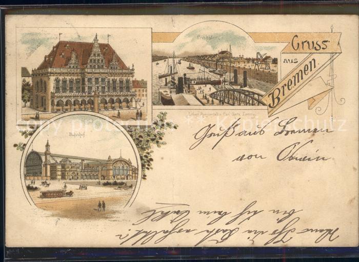 BREMEN  CITY Bahnhof Rathaus Hafen