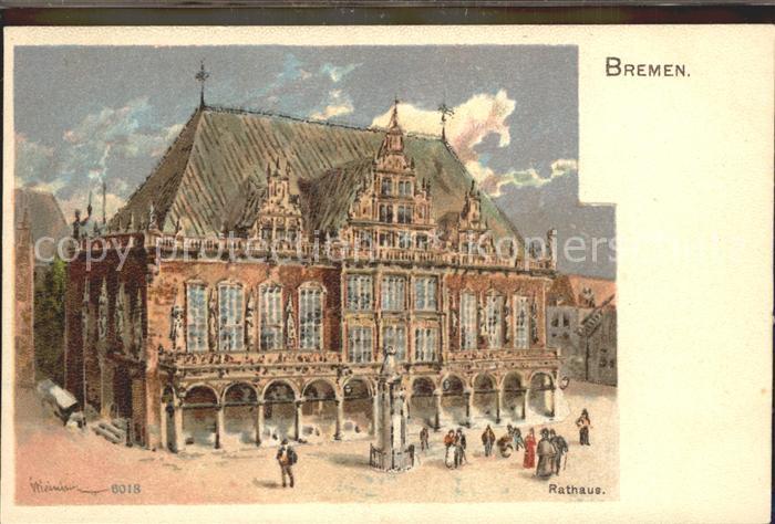 BREMEN  CITY Rathaus Kuenstlerkarte