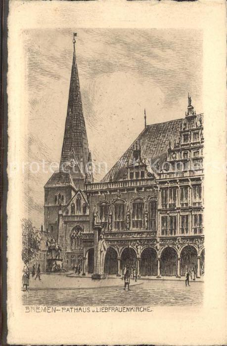 BREMEN  CITY Rathaus Liebfrauenkirche