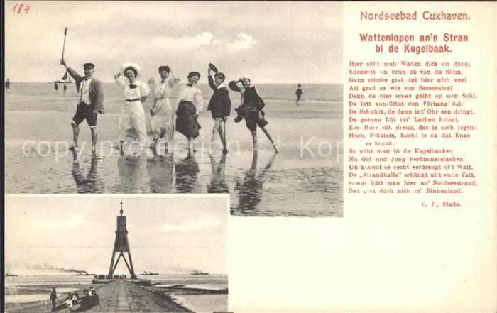 Cuxhaven Nordseebad Wattenlopen Stran Kugelbaak