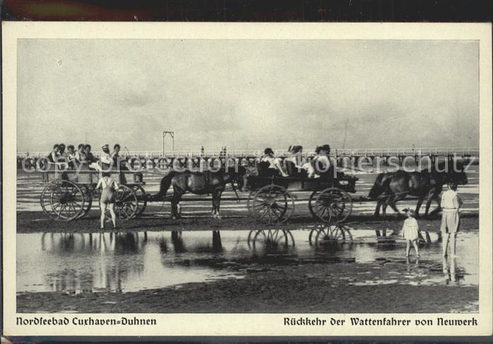 Duhnen Nordsee Rueckkehr Wattenfahrer Neuwerk