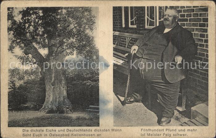 Kellenhusen Ostseebad Dickste Eiche dicksten Mann