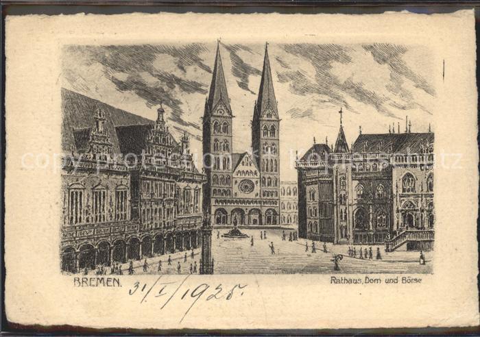 BREMEN  CITY Rathaus Dom Boerse
