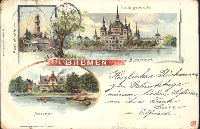 BREMEN  CITY Meierei Hauptgebaeude Buergerpark