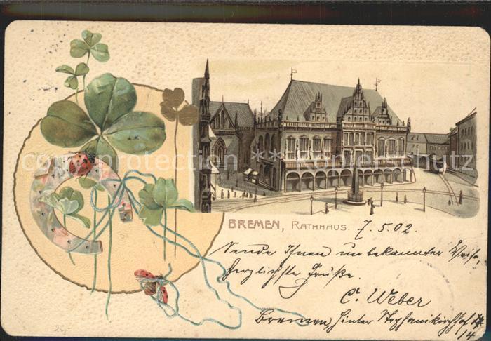 BREMEN  CITY Rathaus Klee Marienkaefer