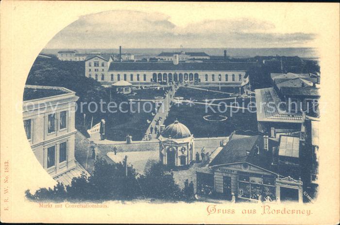 Norderney Nordseebad Markt mit Conversationshaus