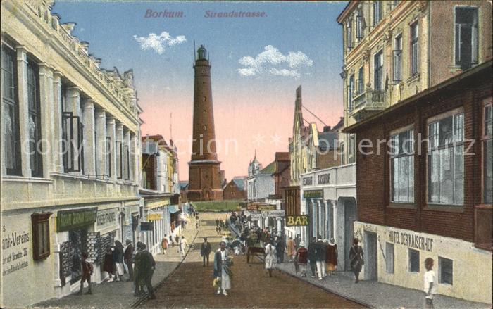 BORKUM Nordseebad Niedersachsen Strandstrasse Leuchtturm