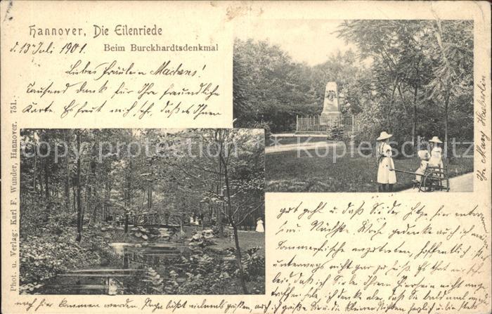 HANNOVER  CITY Die Eilenride Beim Burckhardtsdenkmal