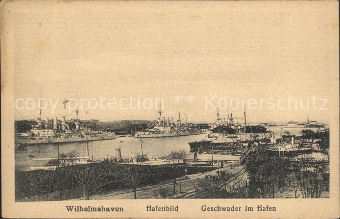 Wilhelmshaven  CITY Hafenbild Geschwader im Hafen Kriegsschiffe