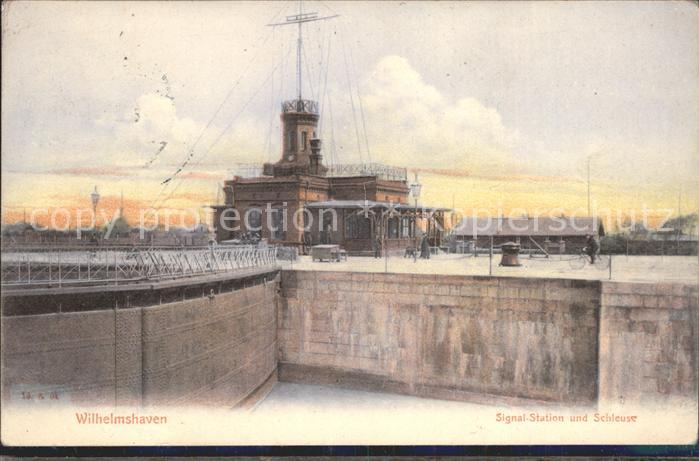Wilhelmshaven  CITY Signal Station und Schleuse