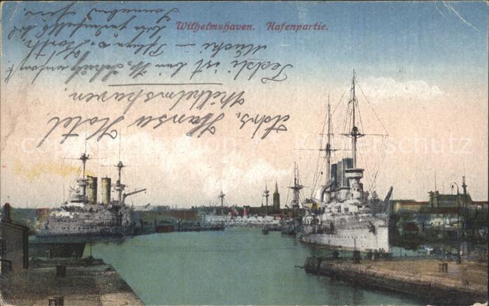 Wilhelmshaven  CITY Hafenpartie Kriegsschiffe
