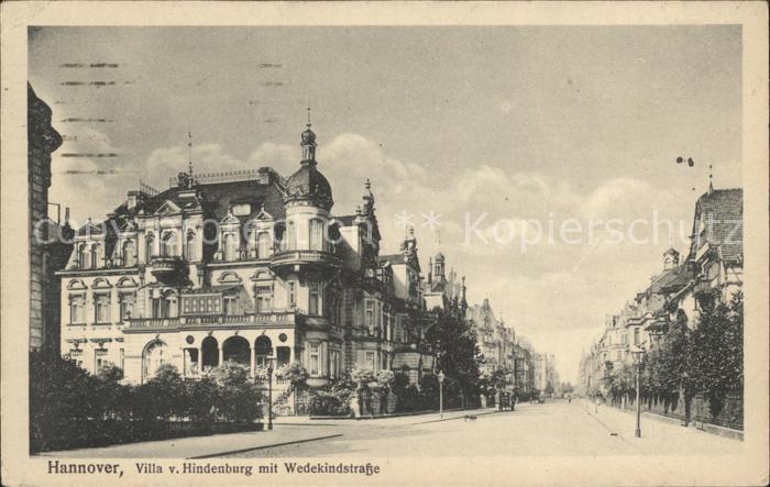 HANNOVER CITY Villa von Hindenburg mit Wedekindstrasse