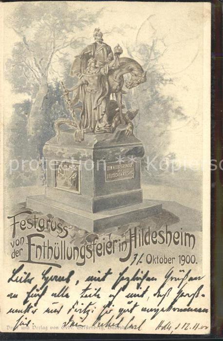 HILDESHEIM CITY Denkmal Enthuellung 1900