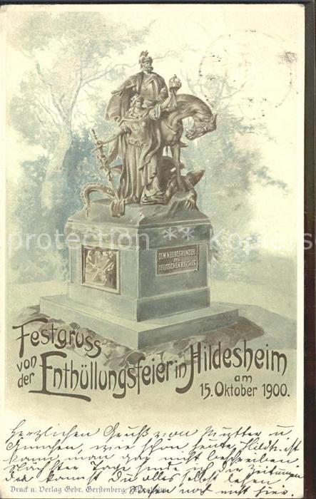 HILDESHEIM CITY Denkmal Enthuellung 1900