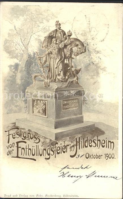 HILDESHEIM CITY Denkmal Enthuellung 1900