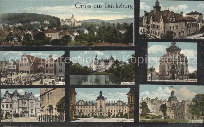 Bueckeburg Schloss Rathaus Markttag Neues Palais Lutherkirche Schlosswache Schlo