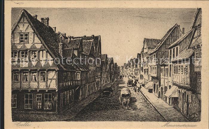 Celle Niedersachsen Mauernstrasse Kuenstlerkarte