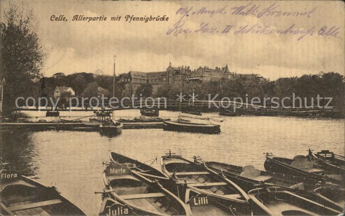 Celle Niedersachsen Allerpartie mit Pfennigbruecke