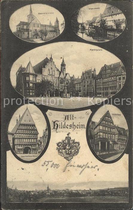 HILDESHEIM  CITY Marktplatz Pfarrhaus Godehardikirche