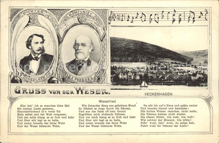 Veckerhagen Stadtansicht Portraits Dingelstedt und Pressel