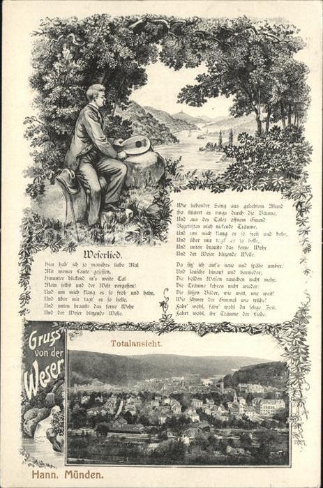 Hann. Muenden Totalansicht Weserlied