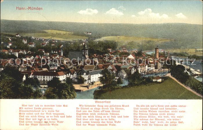 Hann. Muenden Gesamtansicht Weserlied