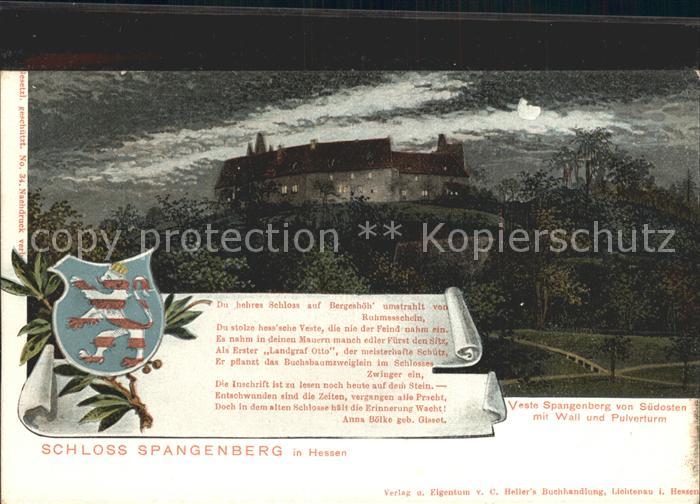 Spangenberg Hessen Veste Spangenberg mit Wall und Pulverturm