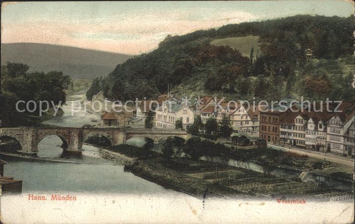 Hann. Muenden Weserpartie Weserbruecke