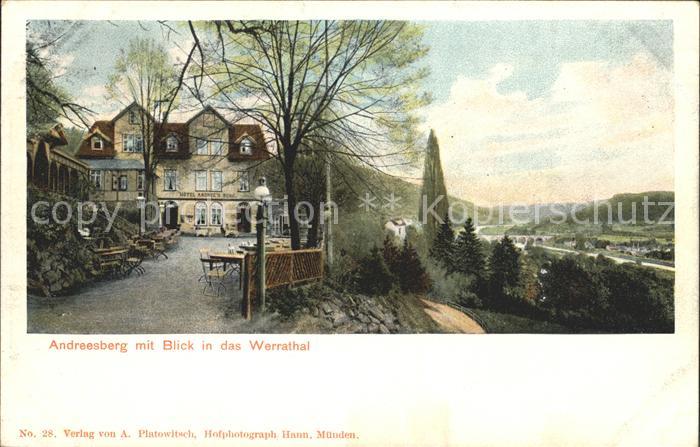 Hann. Muenden Hotel Andreesberg mit Blick ins Werratal