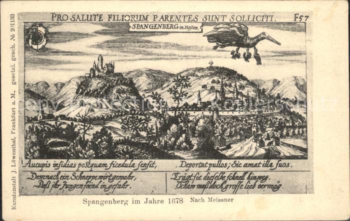 Spangenberg Hessen anno 1678 nach Meissner