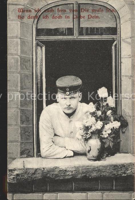 Marburg Lahn Soldat am Fenster