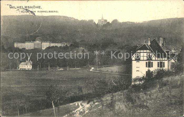 Wilhelmshoehe Kassel Blick vom Rammelsberg