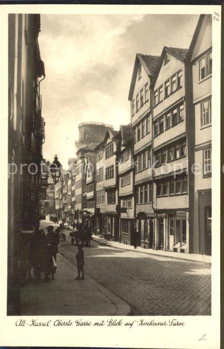 KAssEL  CITY Oberste Gasse mit Blick auf den Turm